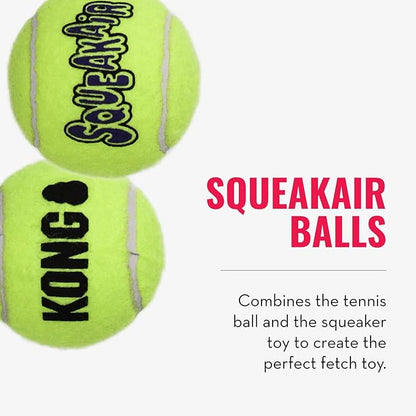 KONG Cozie Marvin Moose & SqueakAir Balls (3 Pack) - Dog Fetch & Chew Toys for Fun - Soft Toy Moose for Indoor Play - Durable Dog Toy Balls for Outdoor Play - for Medium Dogs