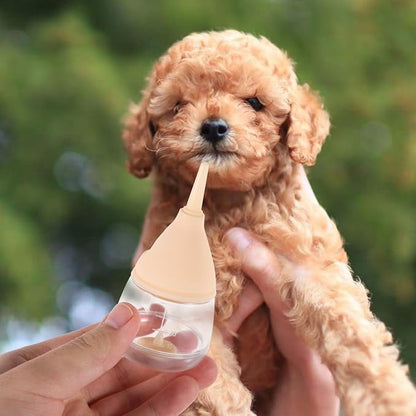 PET Nursing Bottle Kit Silicone Feeding Squeeze Milk Bottle for Kittens Puppies and Small Animals 100% Food-Grade Material Easy to Clean for Newborns