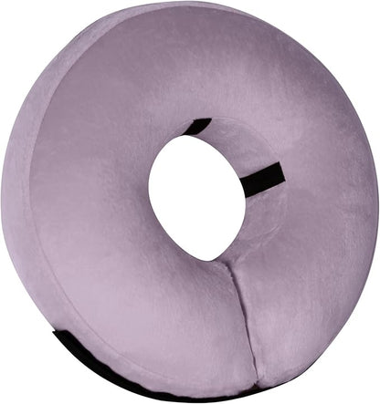 Inflatable Dog Cone Collar-Soft Protective Cone for Dogs After Surgery,Dog Donut Collar for Large Medium Small Dogs and Cats (Purple Gray,Small)