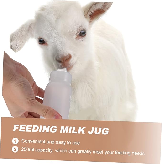 Levemolo Lamb Feeding Bottles Set of 6 250ml Milk Feeder for Puppies Pig Feeders Animal Feeding Bottles for Household Use