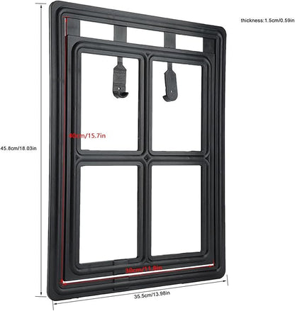 Pet Door, Sturdy Doggie Pet Door, Doggy Doggie Door, Screen Window Gate, Interior and Exterior Doors for Pet Lovers (XL Field Style)