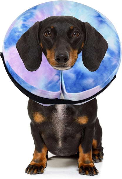 Inflatable Dog Recovery Collar, Dog Cone Collar for After Surgery, Prevent Dogs from Biting & Scratching Wound E-Collars to Help with Healing Soft Pet Recovery Collar Does