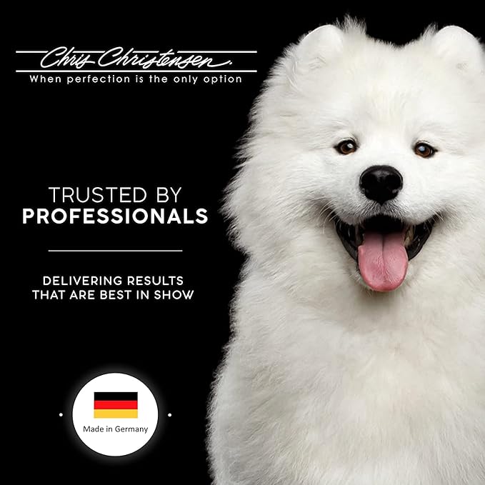 Chris Christensen Big G Dog Slicker Brush for Dogs (Goldendoodles, Labradoodles, Poodles), Groom Like a Professional, Fluff Detangle Style, Saves Time Energy, Coral, Large