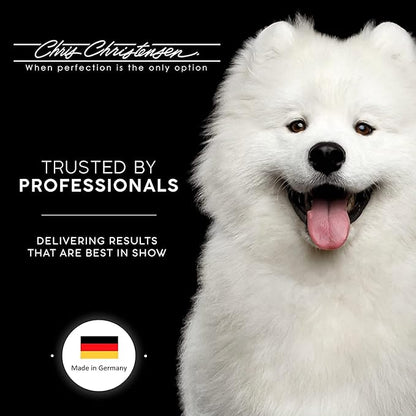 Chris Christensen Big G Dog Slicker Brush for Dogs (Goldendoodles, Labradoodles, Poodles), Groom Like a Professional, Fluff Detangle Style, Saves Time Energy, Coral, Large