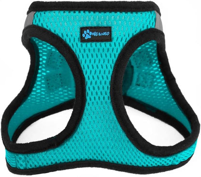 Max and Neo Nanu Small Dog Reflective Dog Harness - We Donate a Harness to a Dog Rescue for Every Harness Sold (X-Small, Teal)