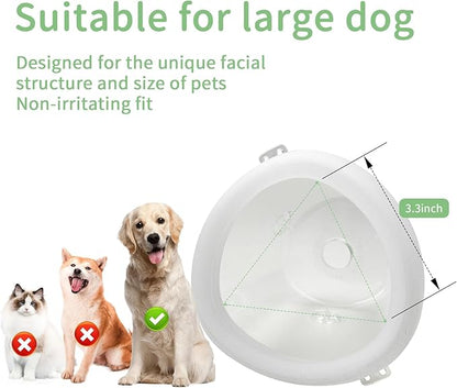 Dog Inhaler Spacer, Canine Aerosol Chamber with Silicone Oxygen Mask,for Home Outdoor Designed for Large Dogs (L)