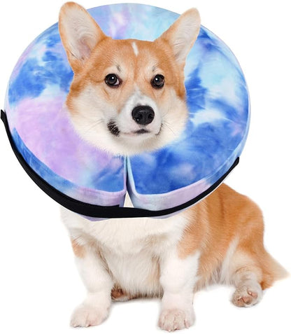Inflatable Dog Recovery Collar, Dog Cone Collar for After Surgery, Prevent Dogs from Biting & Scratching Wound E-Collars to Help with Healing Soft Pet Recovery Collar Does