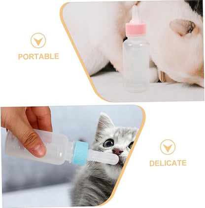 Levemolo 2pcs Kitten Weaning Bottles Goat Milk Feeder for Puppies and Small Animals Convenient Nursing Bottle for Newborn Pets for Pet Care