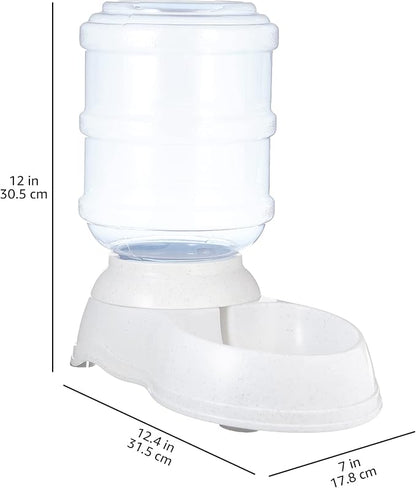 Amazon Basics Gravity Pet Water Dispenser for Cat and Dog, Easy to Clean, 1 Gallon Capacity, Small, Gray
