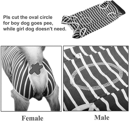 Coppthinktu Dog Recovery Suit for Abdominal Wounds, Breathable Dog Surgery Recovery Suit for Dogs, E-Collar Alternative After Surgery Wear Suit for Small/Medium Dogs