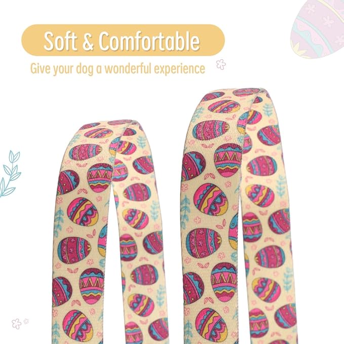 QQPETS Adjustable Soft Dog Collar: Print Flower Pink Multicolor Cute Patterns for XS Small Medium Large Pet Girl Boy Puppy Walking Running Training