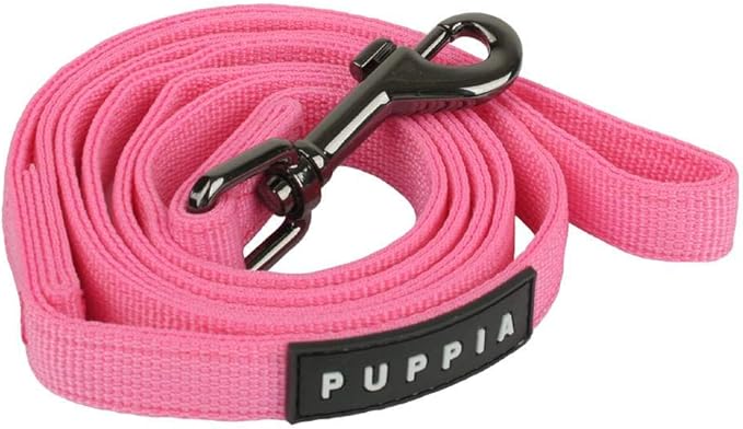 Puppia Two Tone Dog Lead Strong Durable Comfortable Grip Walking Training Leash for Small & Medium Dog, Pink, Large