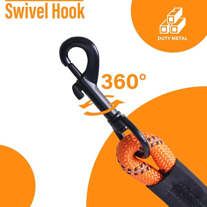 Long Leash for Dogs 10ft 16ft 30ft 50 Feet 100 Foot Tie Out Check Cord Recall Obedience Rope Lead Extra Longline Long Dog Leash for Small Medium Large Dogs Outdoor Training Camping Tracking