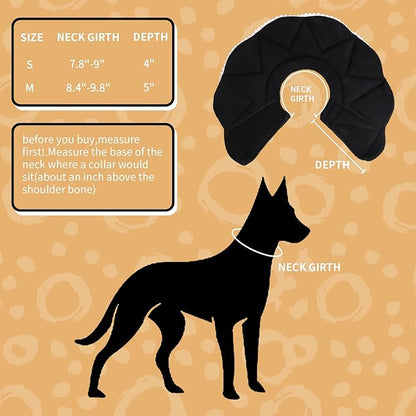 Adjustable Dog Cat Cone,Soft Recovery Cat Cone Collar,Dog Protective Collar for Cats Surgery,Black,Small