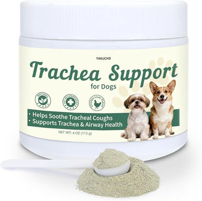 Yakucho Trachea Support for Dogs, Herbal Respiratory Supplement for Small Dogs, Supports Smooth Breathing & Throat Comfort, Daily Airway Support for Coughing Dogs, Chicken Liver Flavor - 4 oz