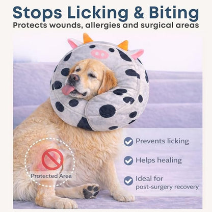 Soft Inflatable Dog Recovery Collar for Medium & Large Dogs – Cone Alternative After Surgery – Moccamocs