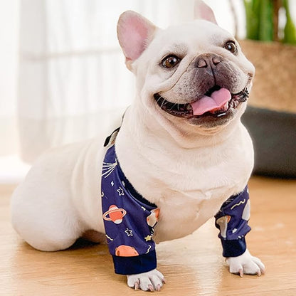 HDKUW Dog Elbow Protector, Dog Front Leg Recovery Sleeve for Prevent Licking Wound, Elbow Sleeves with Mesh Pad for Medium Large Dogs Universe L