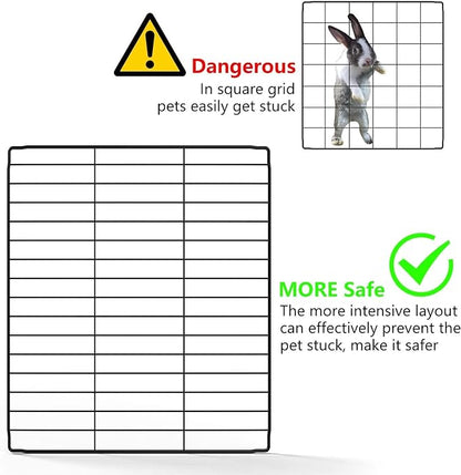 LURIVA Small Animal Playpen, Guinea Pig Cages, Pet Playpen, Rabbit Cage,Small Animal Cage, Puppy Kitten Dog Playpen, Indoor Outdoor Portable Metal Wire Yard Fence,15 X 12 Inch, 24 Panels, Black
