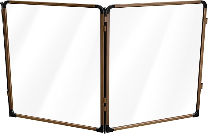 FXW AuraSpace Pro Acrylic Indoor Dog Playpen, Heavy-Duty with Metal Frame, 32" Height 2 Panels for Small and Medium Dogs, Walnut│Patented