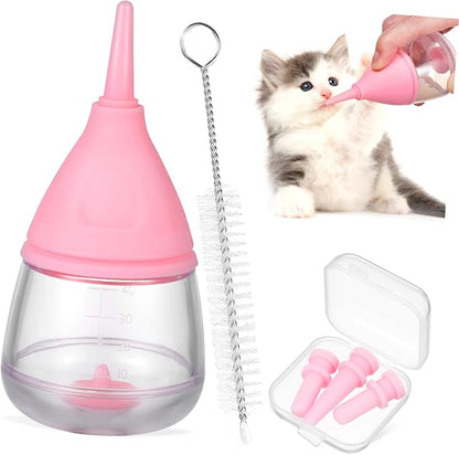 Pet Nursing Bottles Set Kitten Bottle Feeder Nipples Milk Pet Supplies