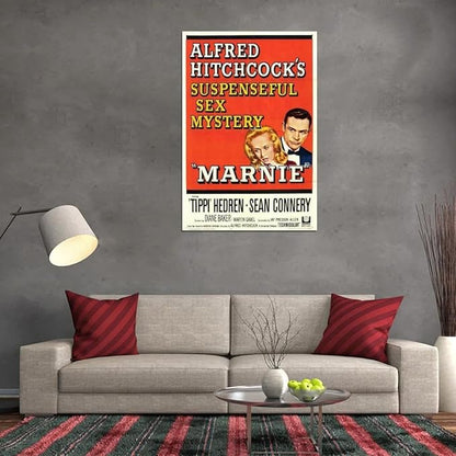 Black Empire Marnie Movie Tippi Hedren Diane Baker Bruce Dern Room Decor Wall Art Print 12x16 Poster