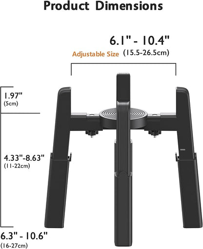 CZPET Dog Bowl Stand with Adjustable Height and Width [2 Pack, Stand Only], Elevated Pet Water & Food Bowl for Medium and Large Pets, Stable and Anti-Slip Raised Bowl