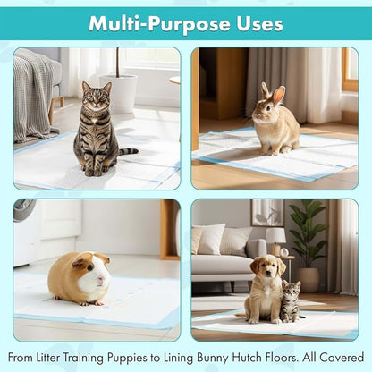 TBM Puppy Pads 100 Count - 23.6" x 23.6" - Super Absorbent Pee Pads for Dogs - Premium Leak-Proof - Pets Potty Training Essentials - Disposable Quick- Dry Pads for Puppies | Cats | Rabbits