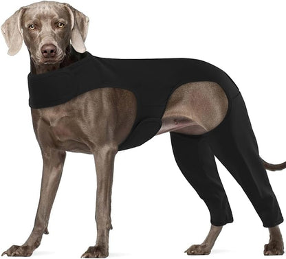 ROZKITCH Dog Surgery Recovery Sleeve for Rear Right Left Leg, Adjustable Pet Prevent Licking Wound Elbow Protector, Dog CCL Surgery Recovery for Sprain ACL Arthritis Joint Care Black 2XL