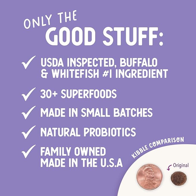 Health Extension Grain Free Buffalo & Whitefish Dry Dog Food - 30+ Superfoods and Probiotics for All Life Stages (4 lb)