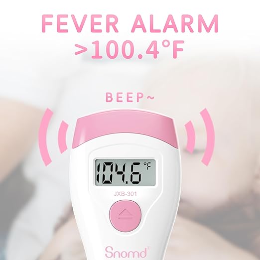 Non-Touch Forehead Thermometer, Digital 2-in-1 Infrared Thermometer for Adults, Kids, and Babies with Fever Alarm, Instant Reading, Medical-Grade Accuracy