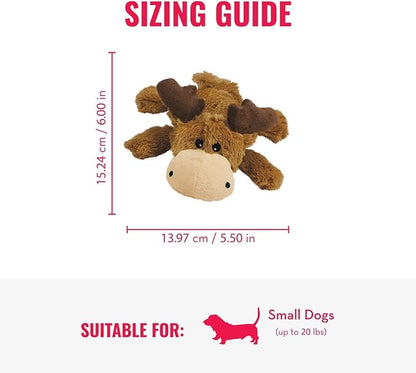 KONG Cozie Marvin Moose & SqueakAir Balls (3 Pack) - Dog Fetch & Chew Toys for Fun - Soft Toy Moose for Indoor Play - Durable Dog Toy Balls for Outdoor Play - for Small Dogs