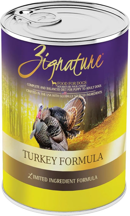 Zignature Turkey Formula Grain-Free Wet Dog Food 13oz, case of 12
