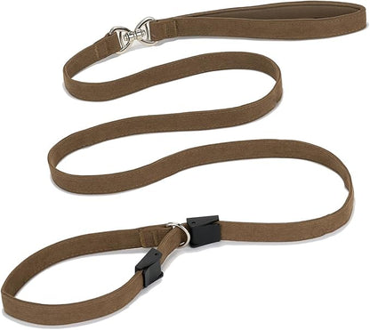 Slip Lead Dog Leash,Soft Corduroy 6 FT Dog Training Leash for Medium Large Dogs,No Pull Slip Leash and Collar with Padded Handle,Brown
