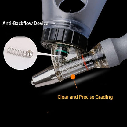 Livestock Syringes, Adjustable Veterinary Injector Gun, Automatic Continuous Syringe for Animal Cattle Goat Pig Cow(B-5ml)