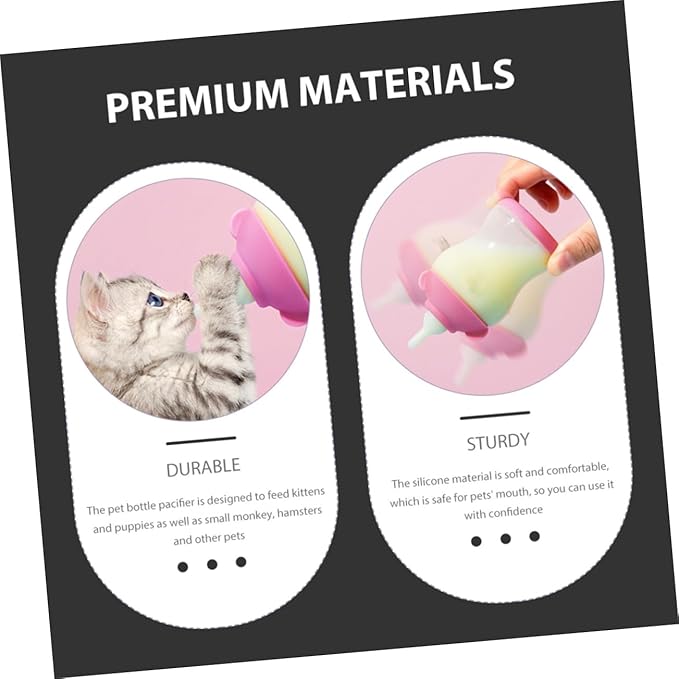 Sosoport 20pcs Puppy Teething Toys Kitten Supplies Kitten Nursing Bottle Spout Milk Bottle Accessories Cat Pacifier