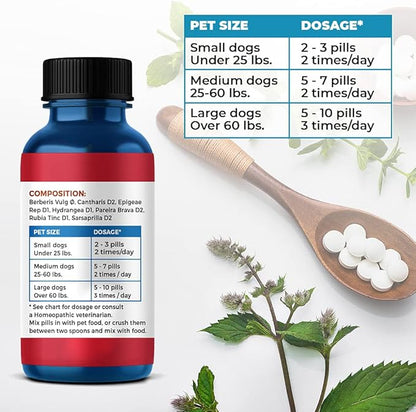 Dog UTI Treatment & Kidney Health Formula – Natural Dog Urinary Tract Supplements to Manage Urine Frequency & Leaks – Bladder Control Support for Urinary Incontinence & Renal Health – 2 Pack
