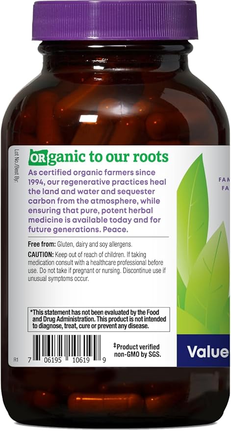 Oregon's Wild Harvest Wormwood Herbal Supplement – Organic Digestion Support, Non-GMO, Gluten-Free, 180 Vegan Capsules