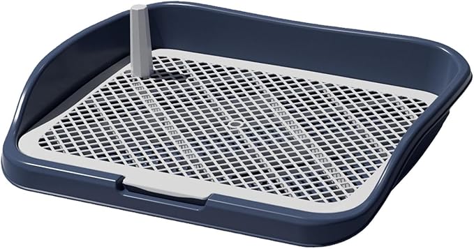 Dog Toilet Pee Pad Holder Indoor Dog Training Toilet Dog Potty Tray Training Pad for Home Use Garden Porch Hospital, Navy Blue