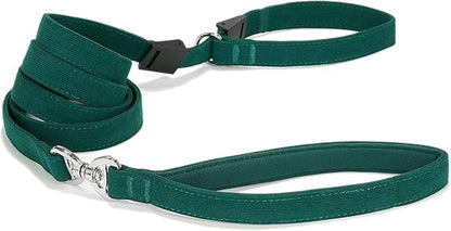 Slip Lead Dog Leash,Soft Corduroy 6 FT Dog Training Leash for Medium Large Dogs,No Pull Slip Leash and Collar with Padded Handle,Dark Green
