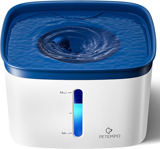 Cat Water Fountain, 135oz/4L Ultra Quiet Dog Water Fountain, Instant Clean Vortex Design, Pet Water Fountain for Cats Dogs Multiple Pets, Automatic Dog Water Dispenser with LED Light