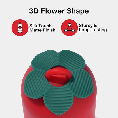 VETRESKA Dog Poop Bag Dispenser with Strawberry Scented Bags, Leak Proof, Extra Thick and Large Pet Waste Bags,1 Count Bag Holder and 105 Bags (7 Refill Rolls) for Walking Dog and Cats Litter, Red