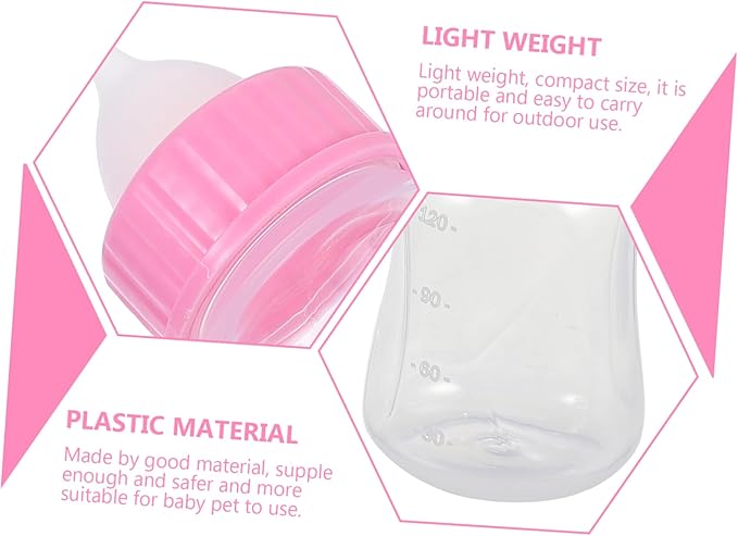 BESPORTBLE 2pcs Kitten Feeding Bottles Milk Bottle for Cats Puppy Feeder Kitten Feeder