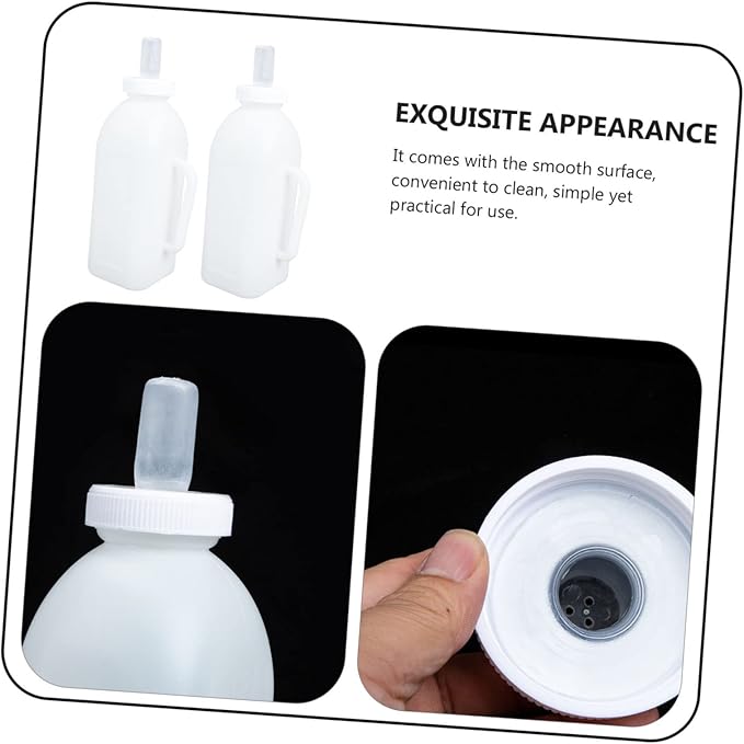 LIOOBO Lamb Milk Bottle 2 Pack Kitten Puppy Feeder Food Grade Silicone Sterilizable Lightweight Baby Milk Feeder Bottle