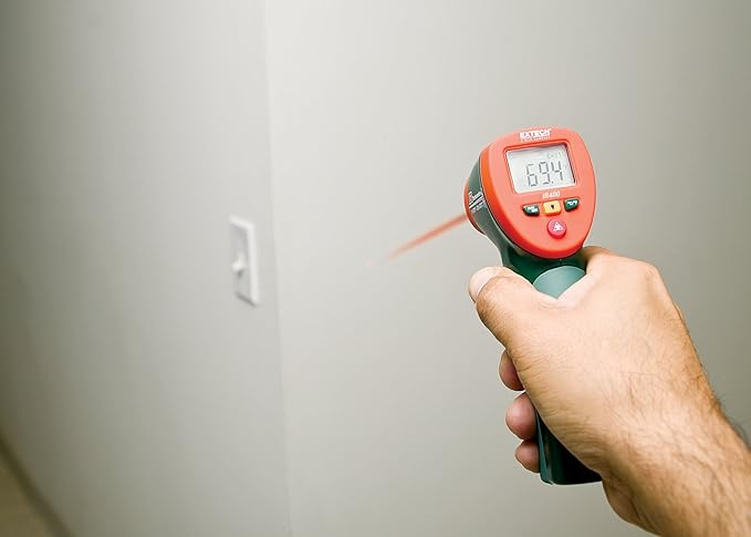 Extech IR400 Mini Infrared Thermometer with Laser Pointer, -4 to 630°F (-20 to 330°C) Non-Contact Surface Temperature Gun, Compact Handheld Design with Backlit LCD and Auto Power Off