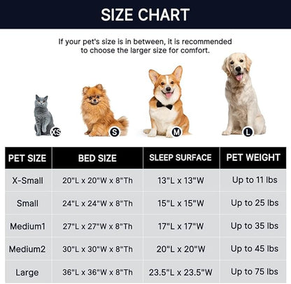 WESTERN HOME WH Calming Dog & Cat Bed, Anti-Anxiety Donut Cuddler Warming Cozy Soft Round Bed, Fluffy Faux Fur Plush Cushion Bed for Small Medium Dogs and Cats (20"/24"/27"/30"), White Grey