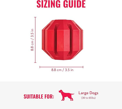KONG Stuff-A-Ball - Durable Chew Toy for Dogs - Natural Rubber Dog Toy for Dental Health - Pet Toy for Chewing & Teeth Cleaning - Stuffable Toy for Dog Treats & Snacks - for Large Dogs