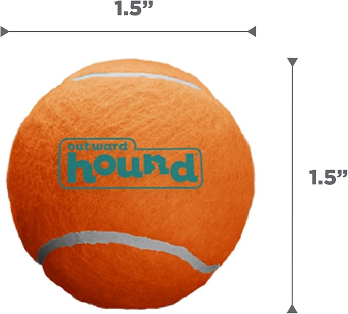 Outward Hound Squeaker Ballz – Squeaky Tiny Tennis Balls for Small Dogs Under 15 lbs, Fetch & Training, X-Small (1.5"), 8-Pack