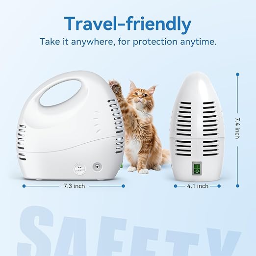 Portable Pet Nebulizer, Compressor Nebulizer with Mask for Cats and Dogs, Dual Modes Fit for Pet Breathing Problems