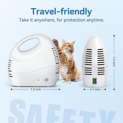 Portable Pet Nebulizer, Compressor Nebulizer with Mask for Cats and Dogs, Dual Modes Fit for Pet Breathing Problems