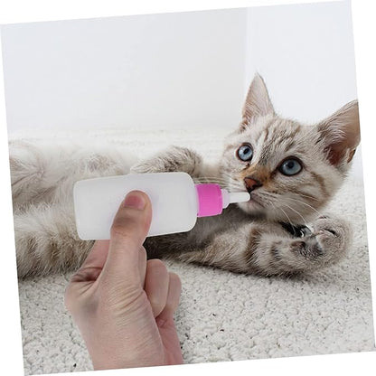 LIOOBO 60ml Pet Feeding Bottles 2 Sets Cat Milk Bottles Puppy Milk Feeder Pp Silicone Pet Supplies